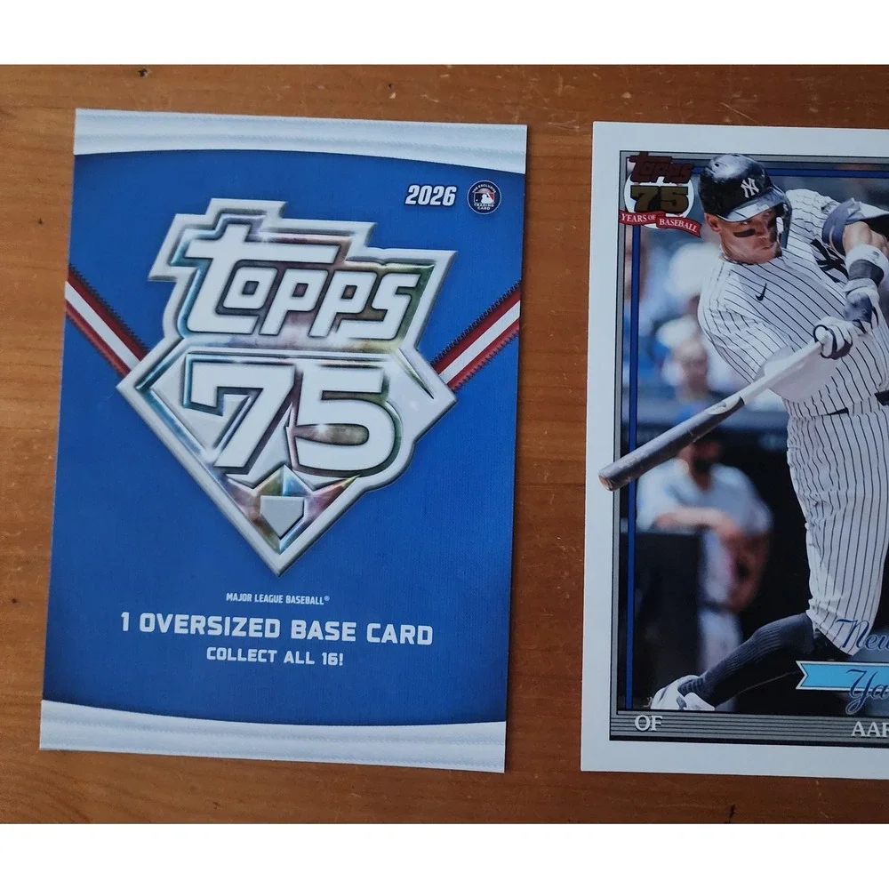 Aaron Judge New York Yankees Topps 75th Anniversary Oversized Base Card 910-2